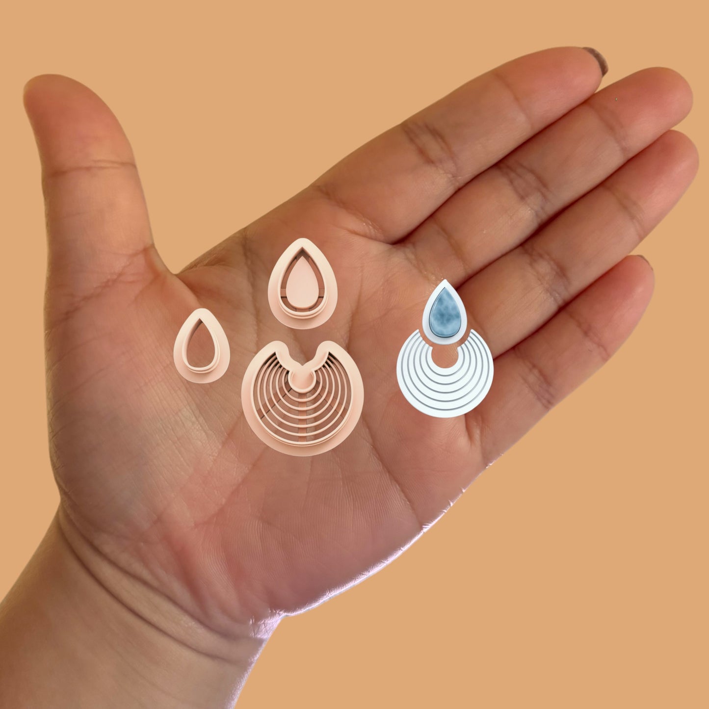 Moonlit Arc Earring with Precious Stone
