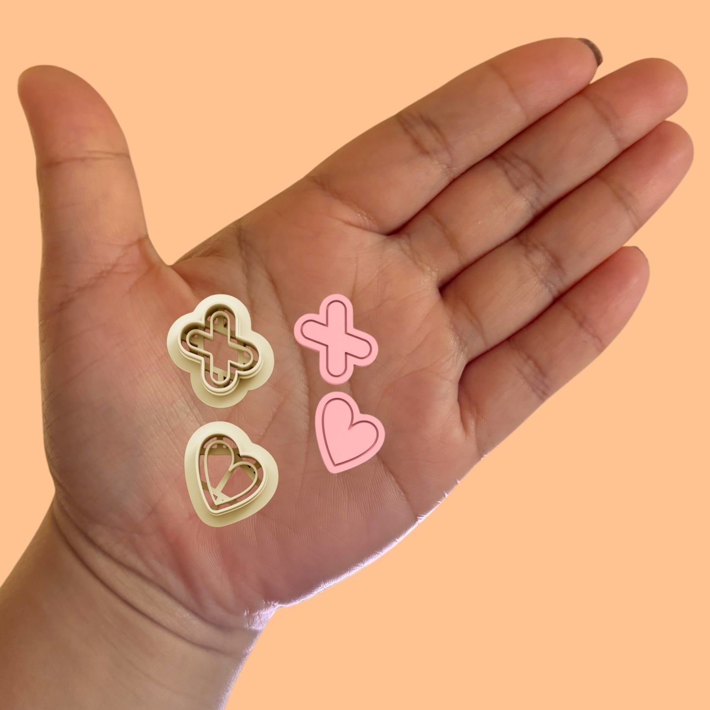 XO Earring Combo Valentines Clay cutter
