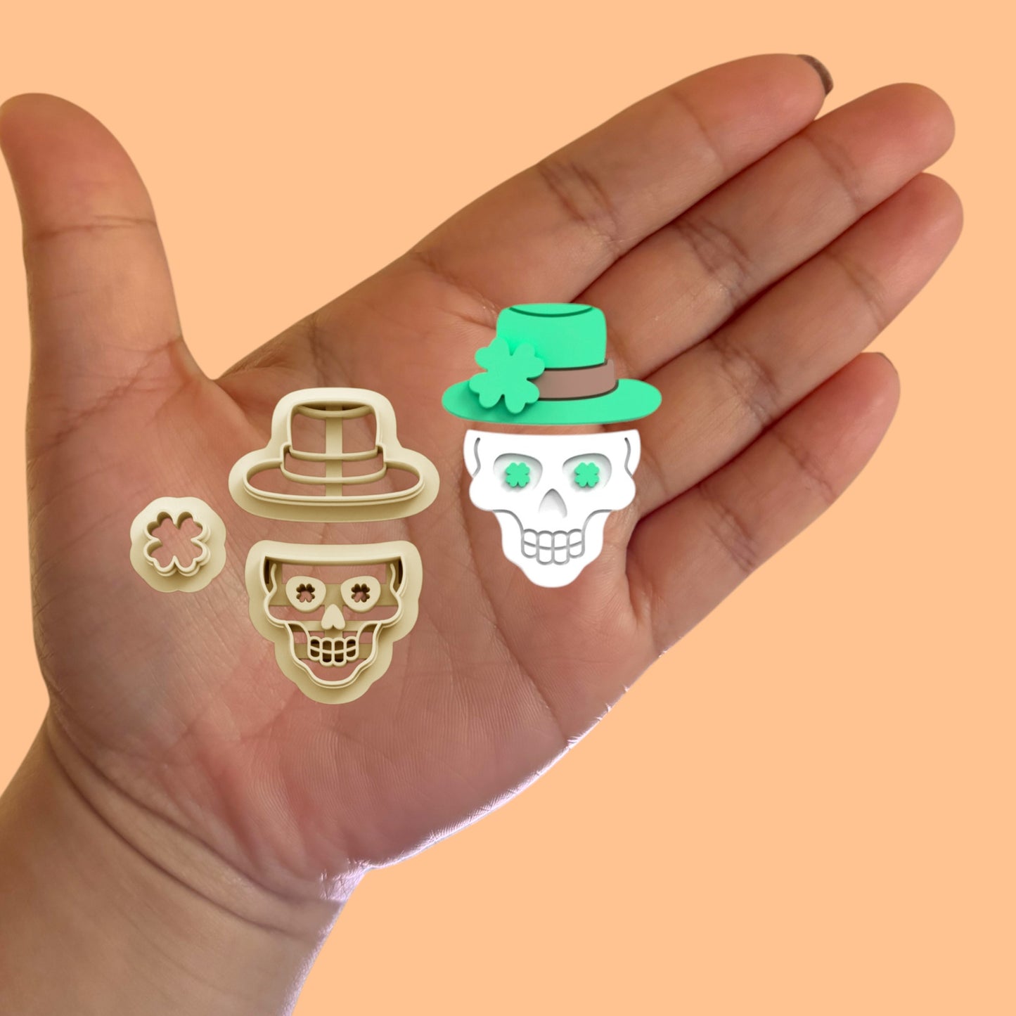 Skull Lucky St Patrick Clay cutter
