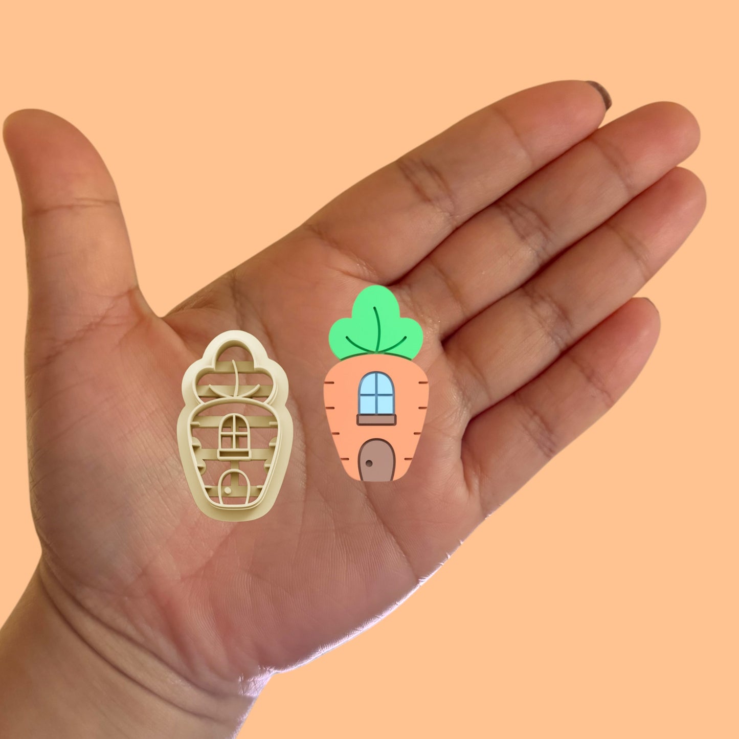 Carrot House Polymer Clay Cutter | Easter Clay Cutter