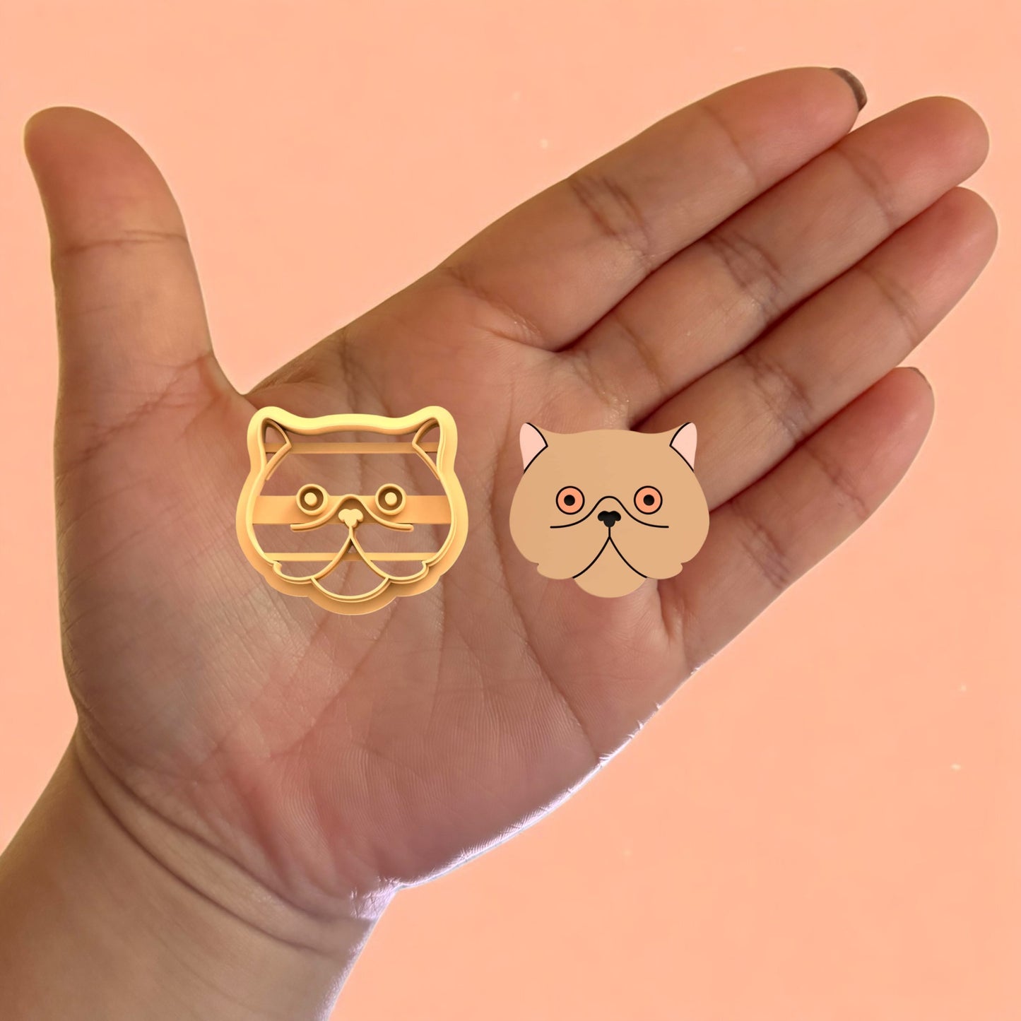 Persian Cat Polymer clay cutter