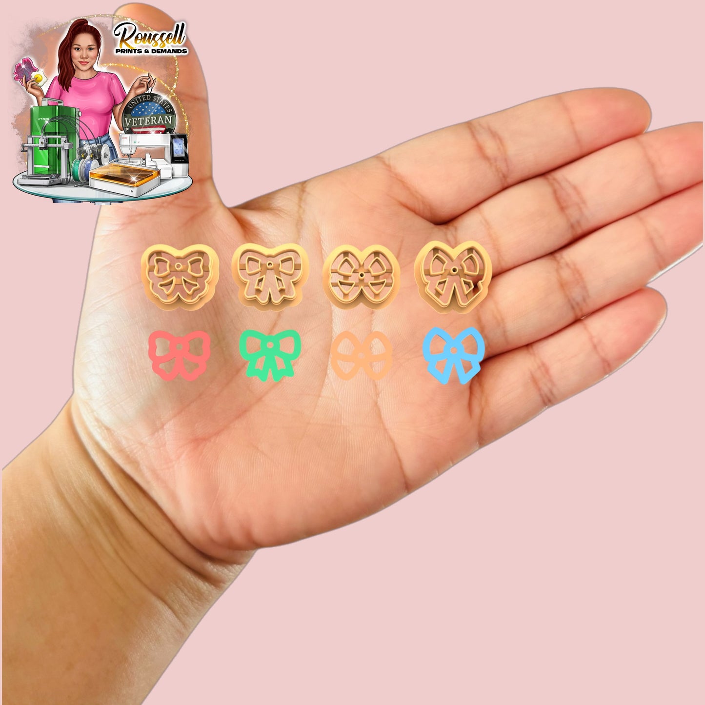 Outline Ribbon Pack Christmas cutter 3d printed