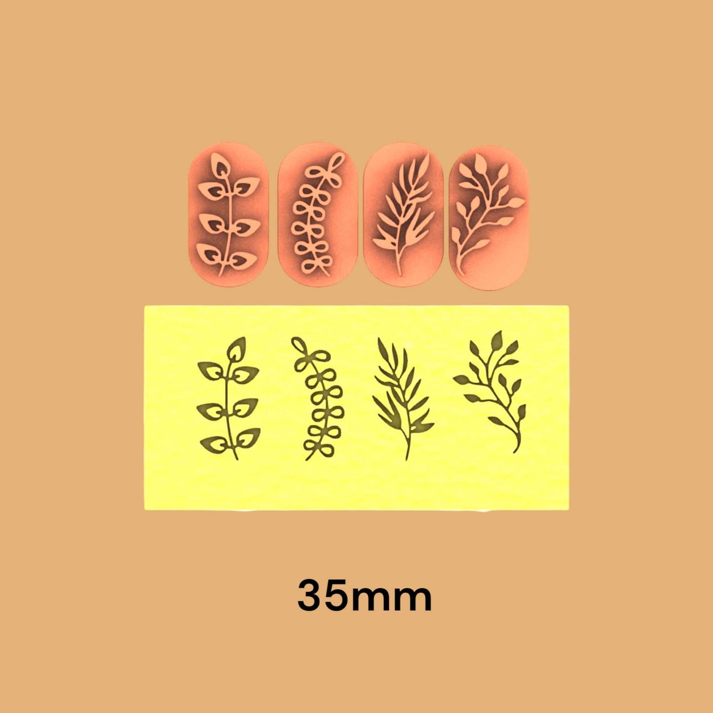 Leave stamps 4 set 35mm