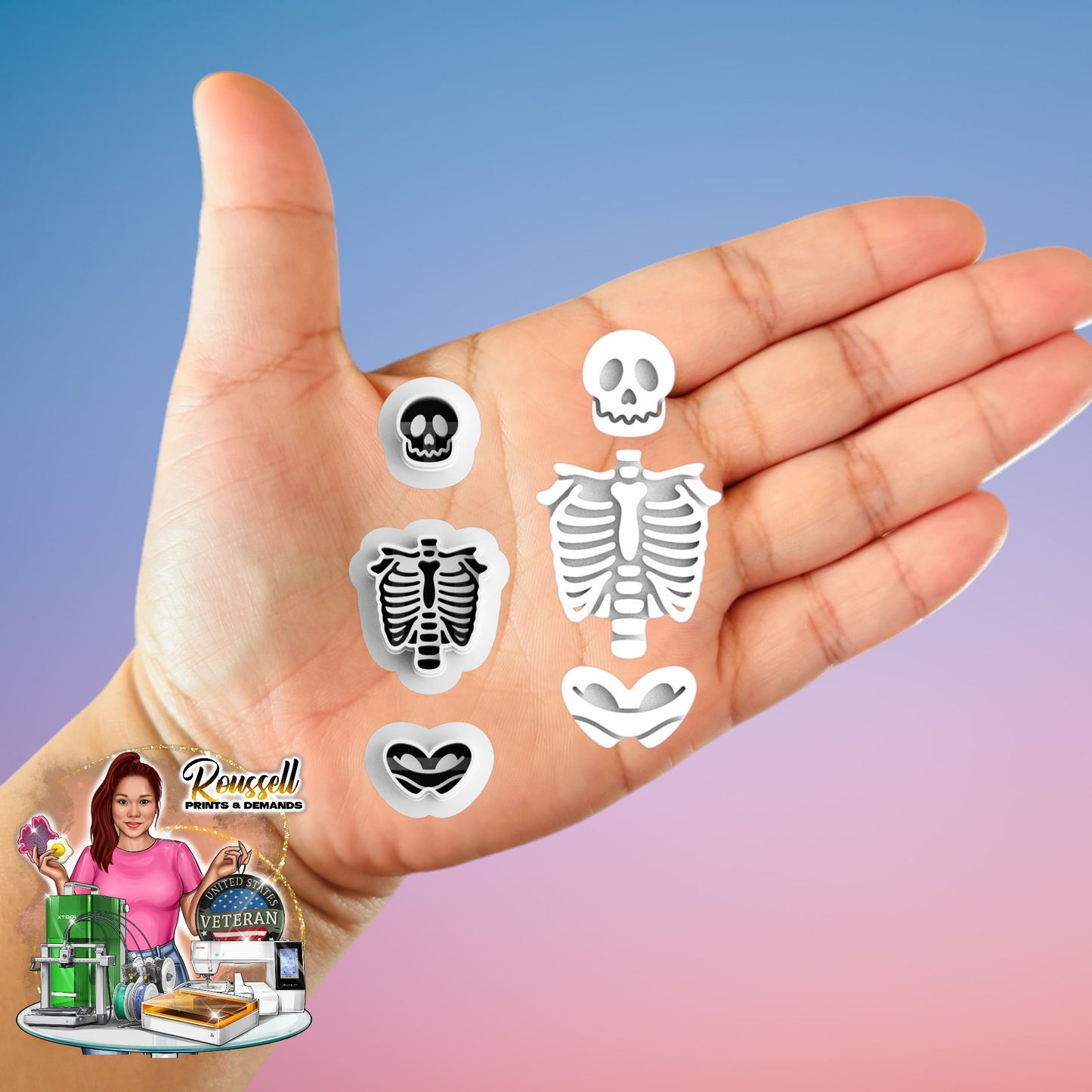 Skeleton Pack B Polymer clay cutter