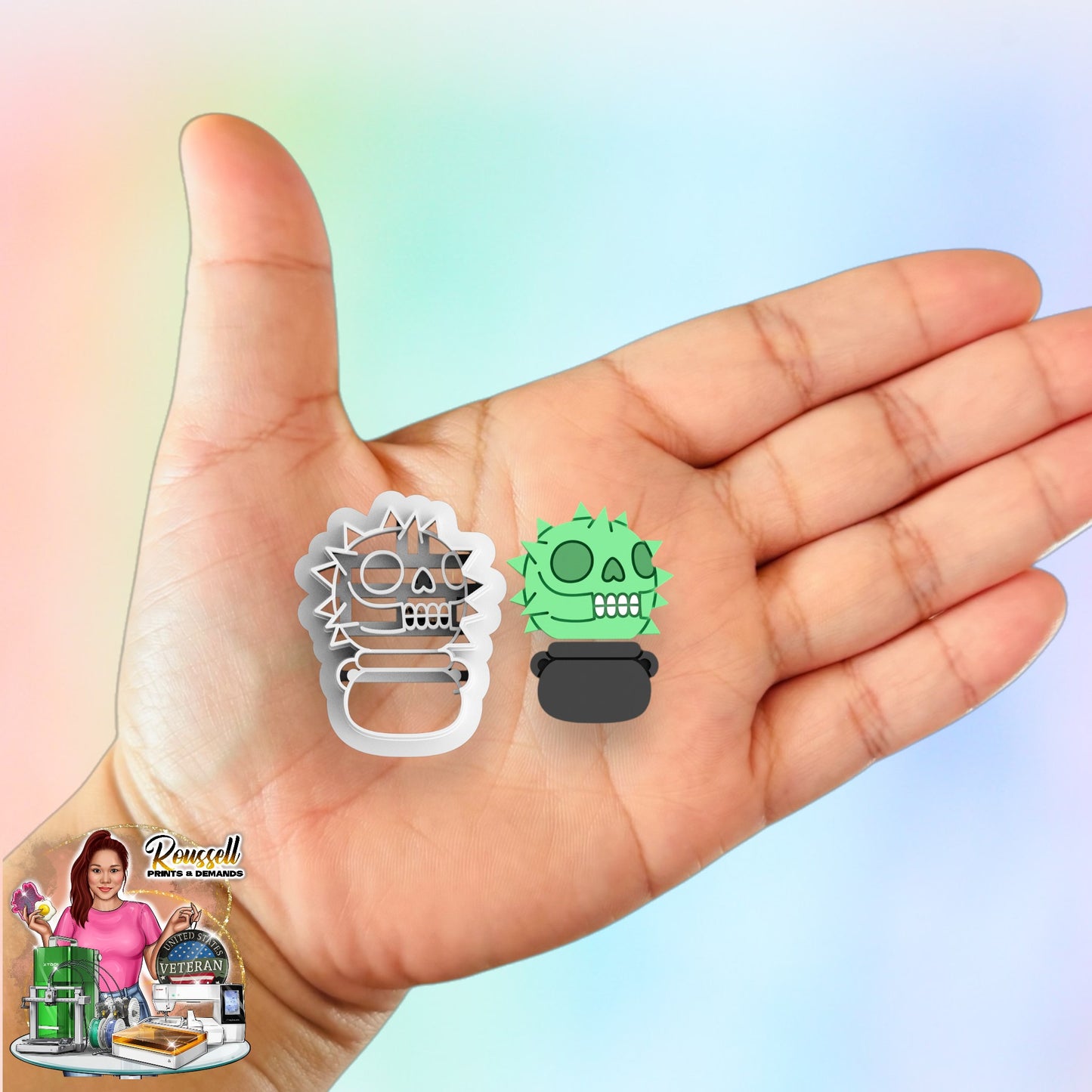 Skull Cactus cutter 3d printed