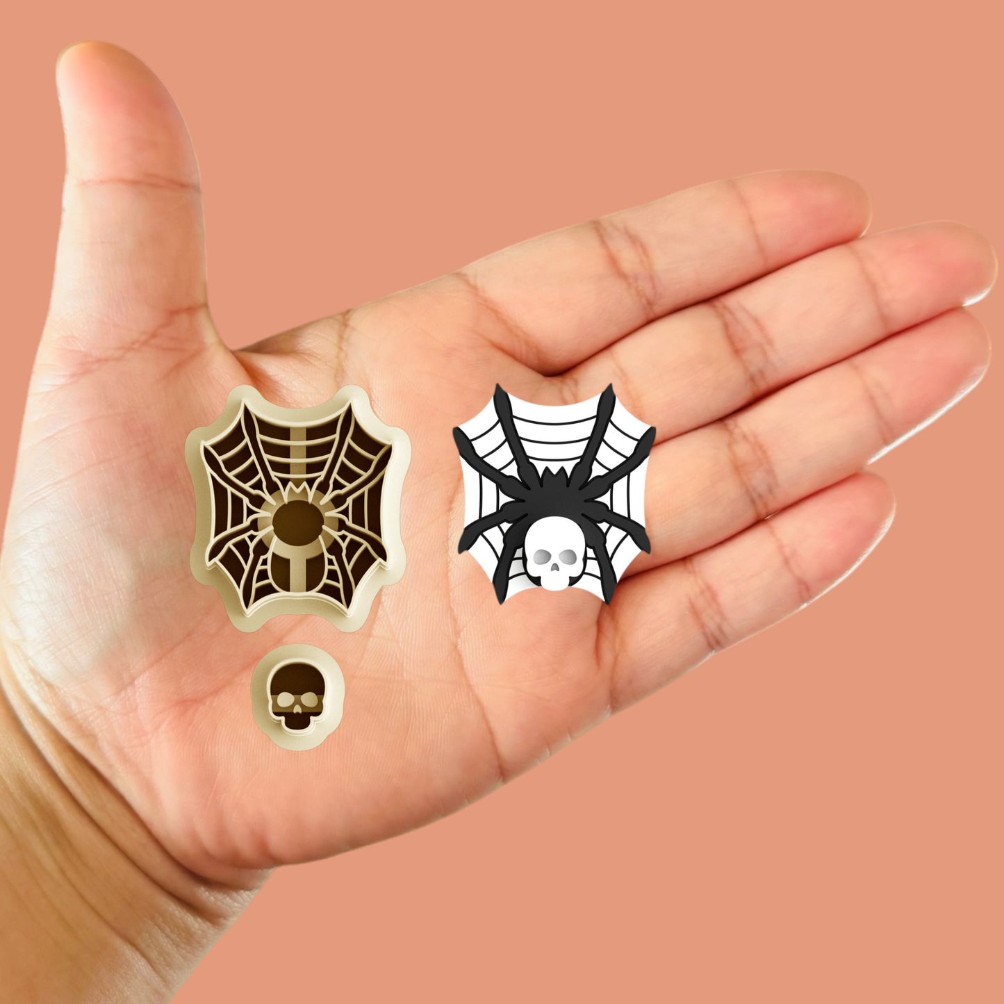 Spider with Skull Halloween Clay Cutter | Polymer clay