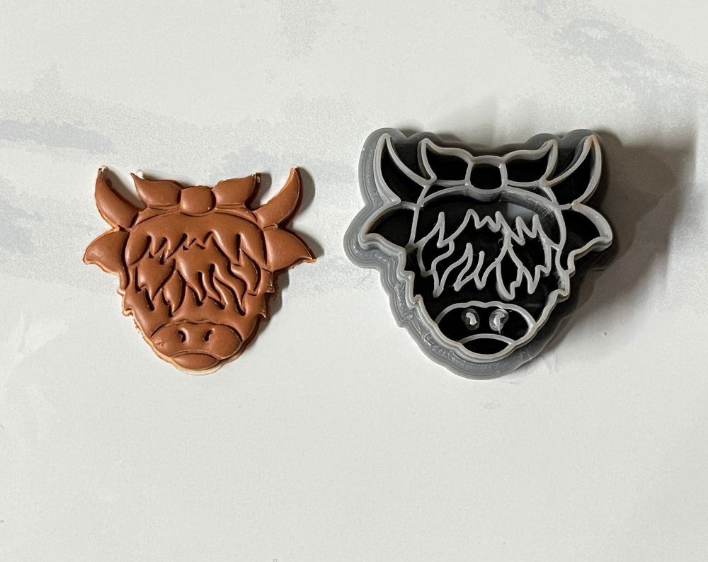 Highland Cow Head, Cutters, polymer Clay Cutters