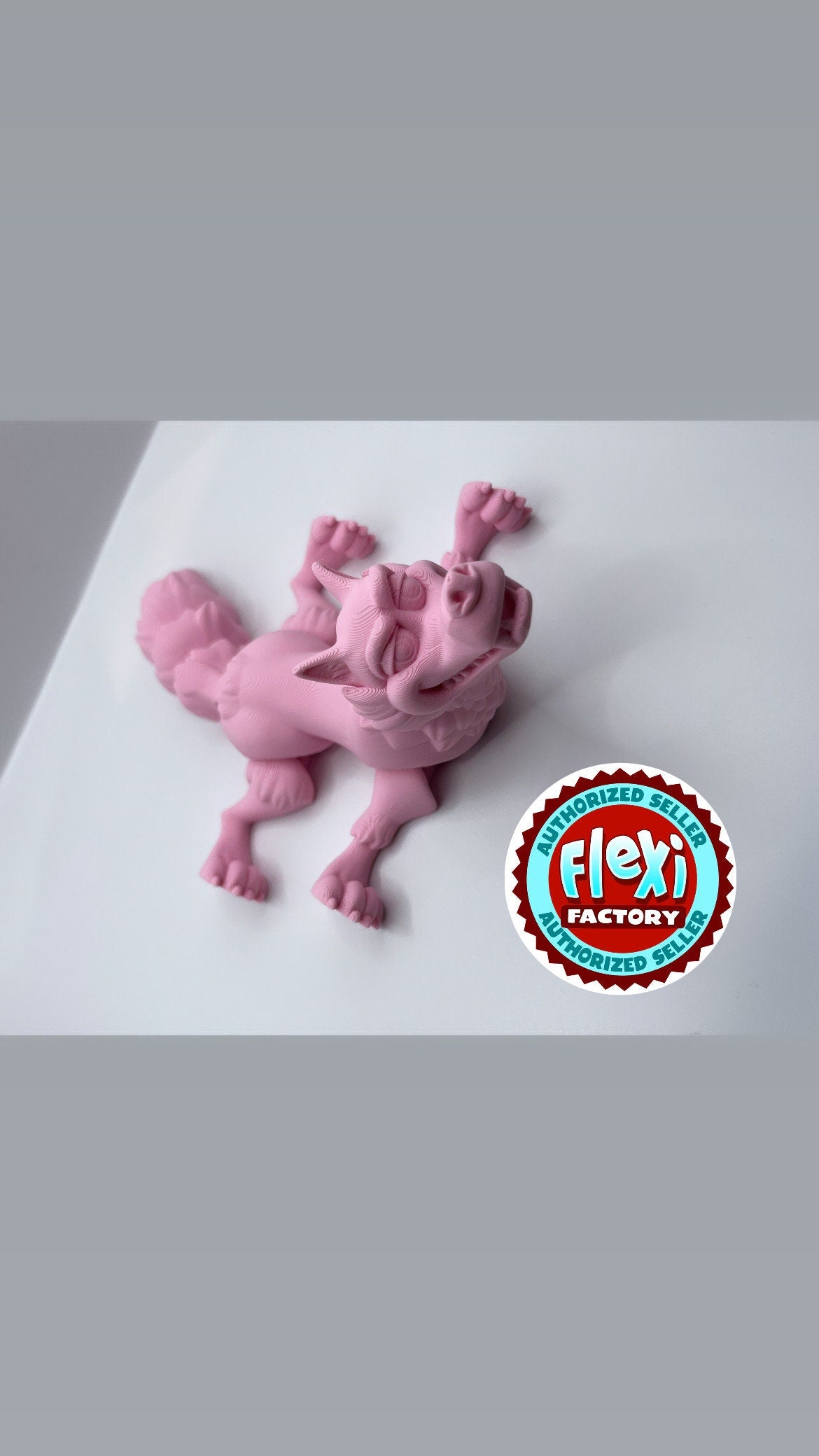 3d Printed Flexi wolf | Flexi Factory | Paintable | Desk Toy | Fidget Gadget | Pla