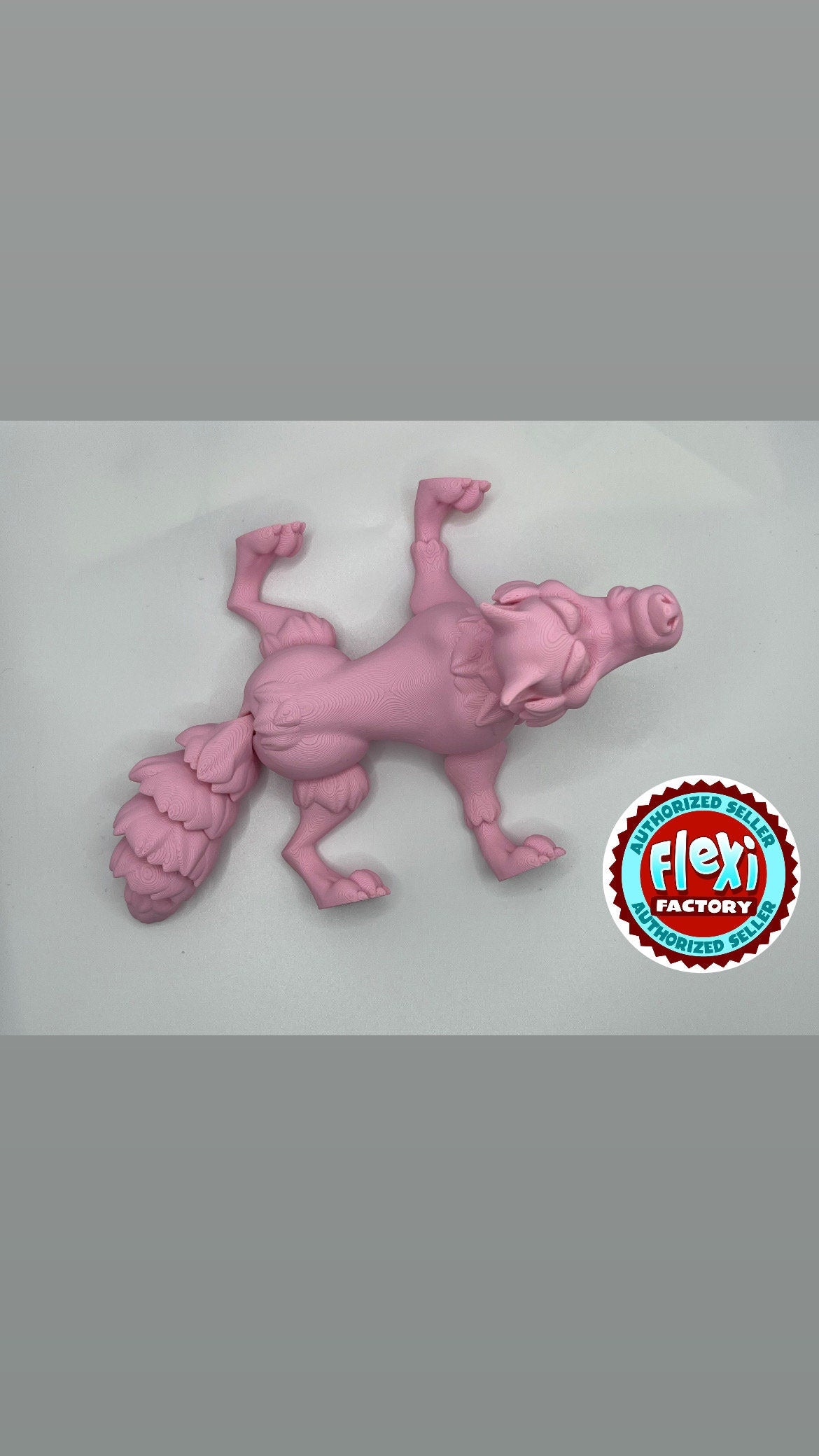 3d Printed Flexi wolf | Flexi Factory | Paintable | Desk Toy | Fidget Gadget | Pla
