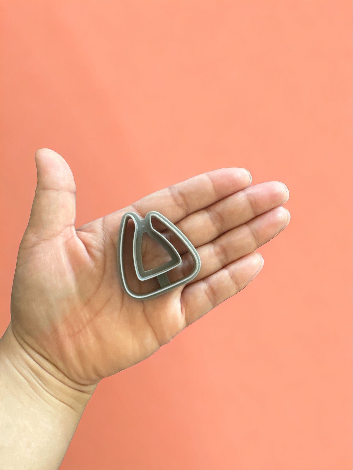 Organic Triangle Hoop Polymer clay cutter | Triangle hoop