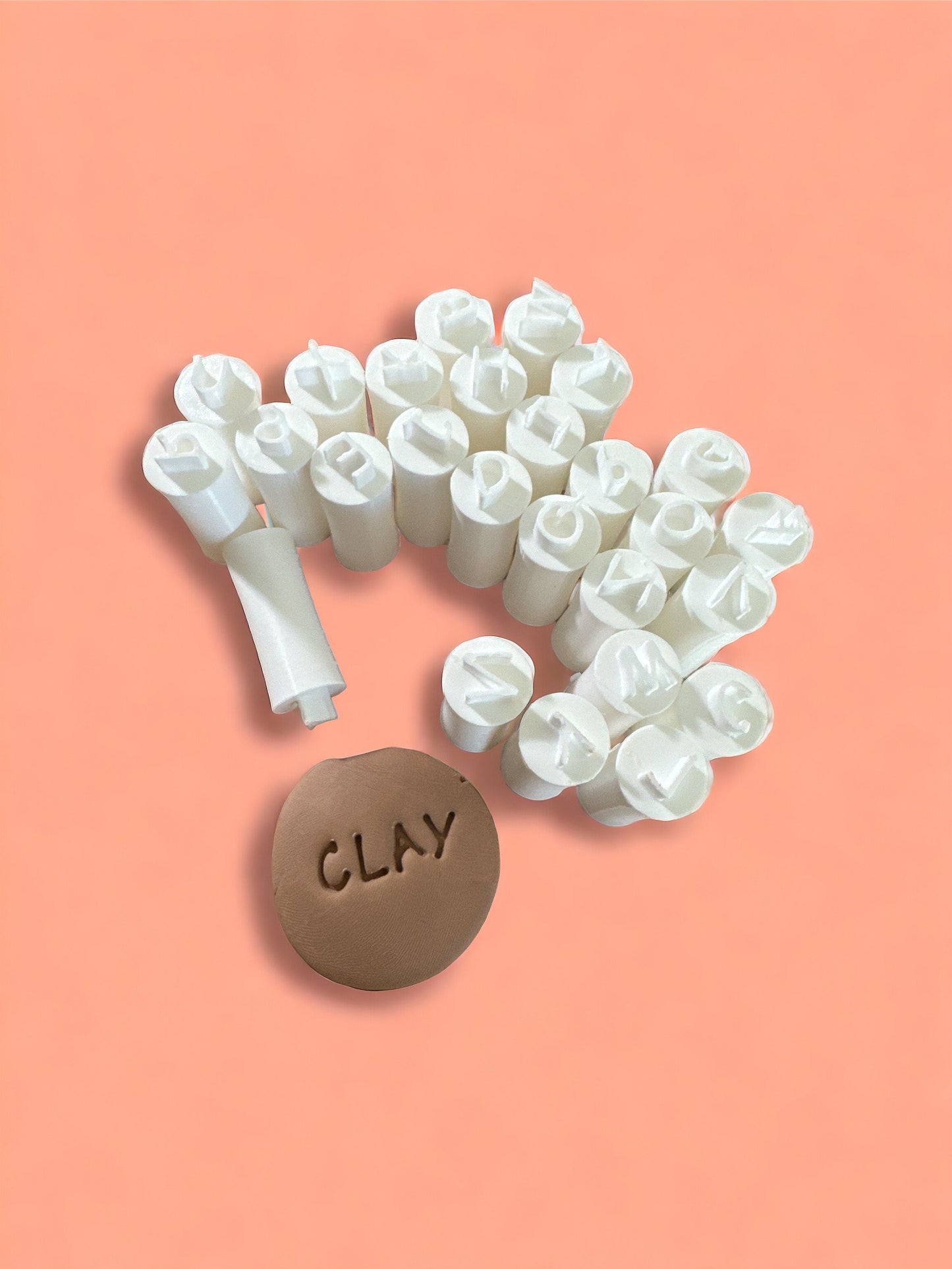 Alphabet letter Upper case Set Clay stamps | Polymer clay Letter stamps.