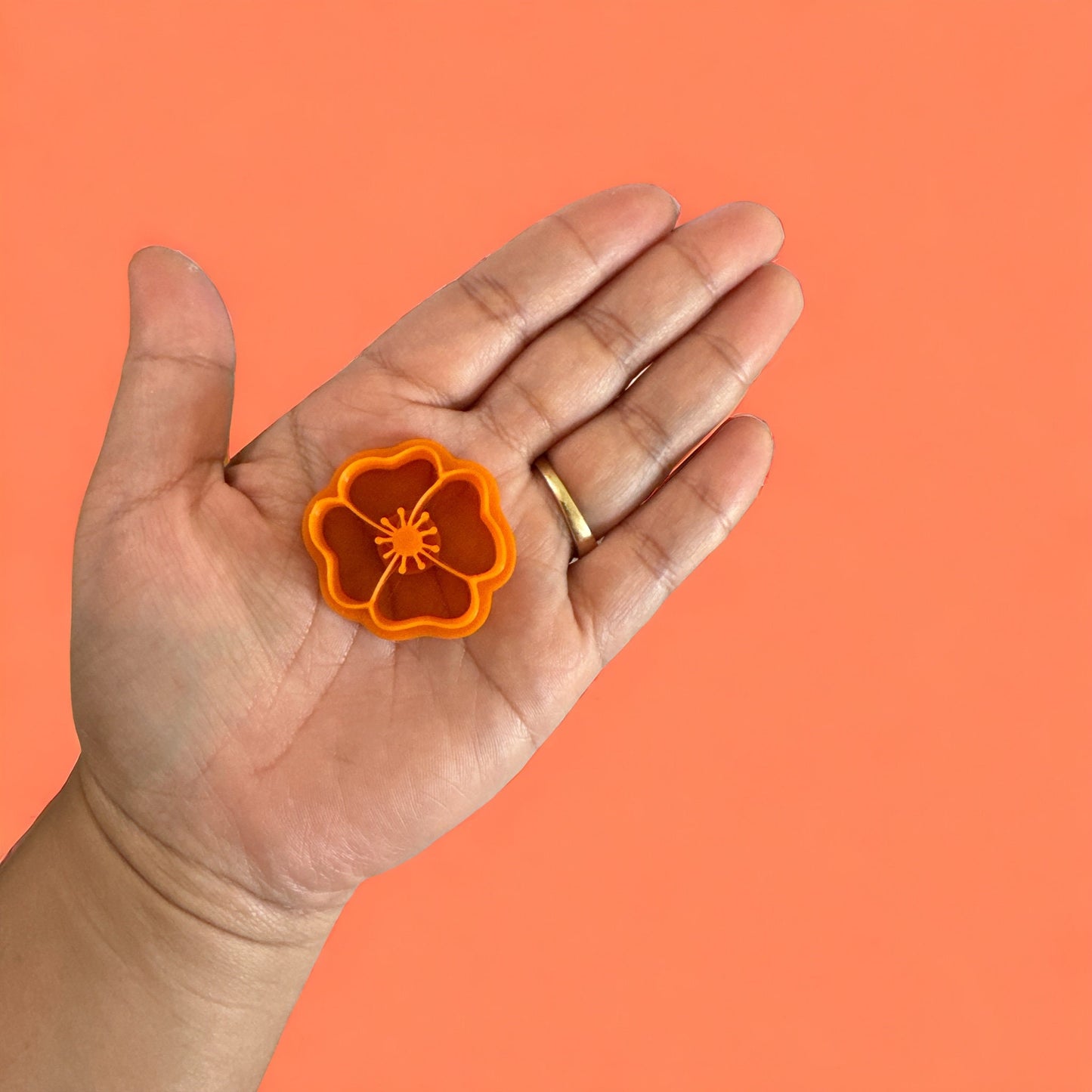 Poppy Flower Clay Cutter