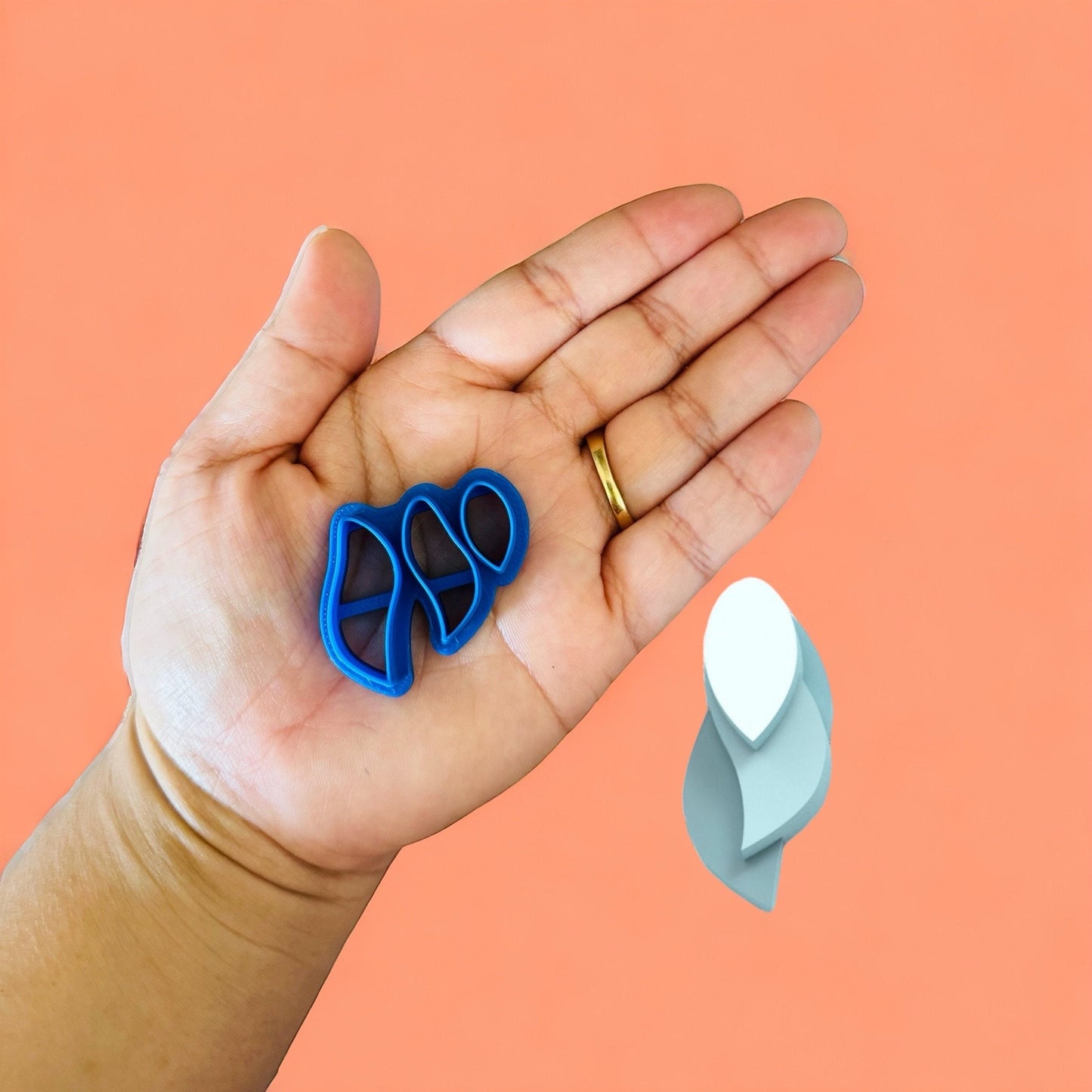 Three-stage Earring Petal B Clay Cutter| Polymer clay cutter