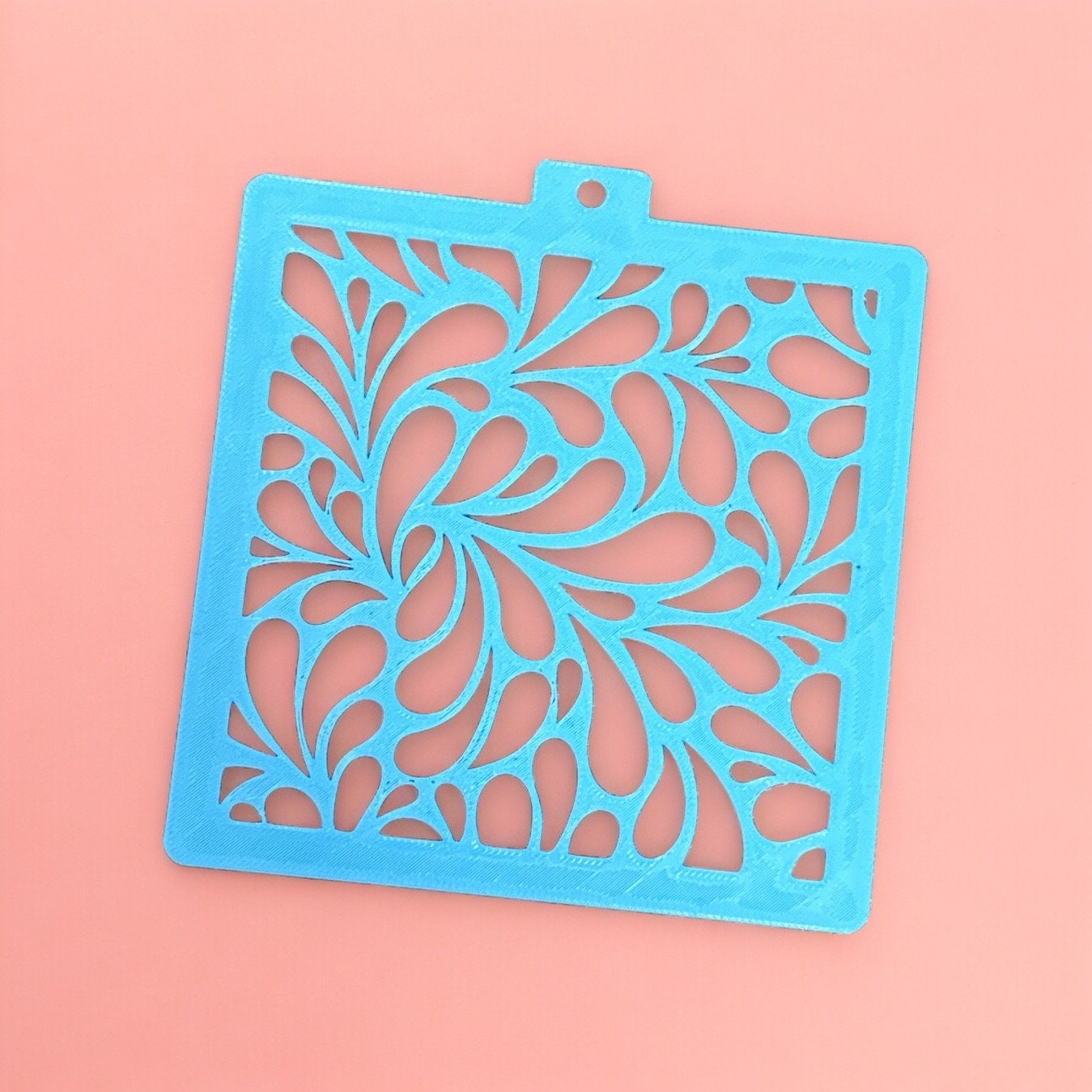Splash drop Stencil | Stencil polymer clay | Cookie stencil | Art Stencil.