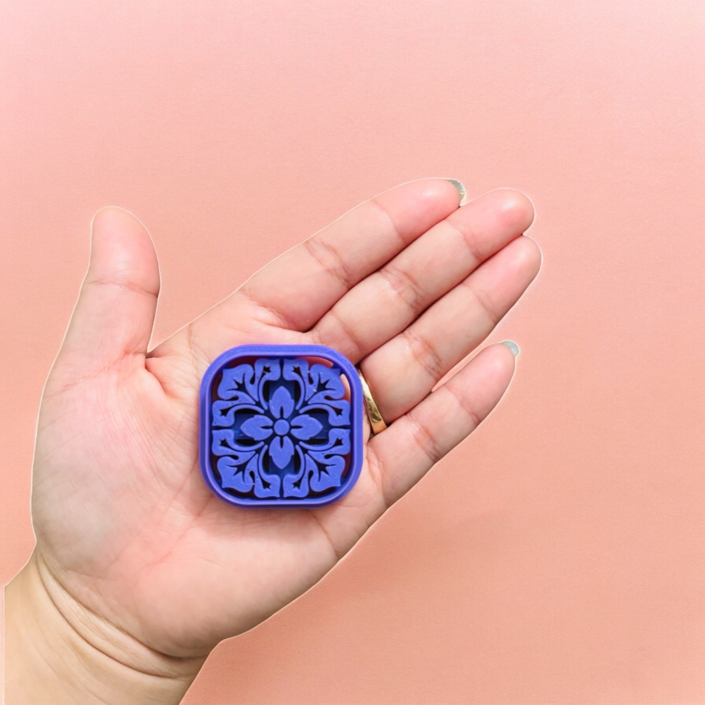Moroccan Tile H polymer clay | Polymer clay tile cutter