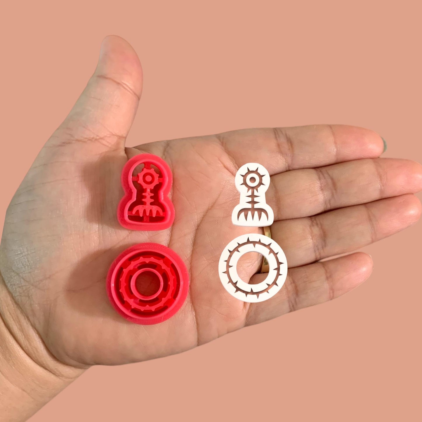 Aztec-Style Earring M Clay Cutter