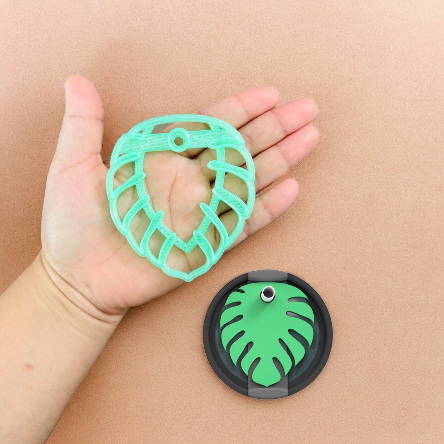 Monstera Stanley Topper, 30oz - 40oz sizes Polymer Clay cutter