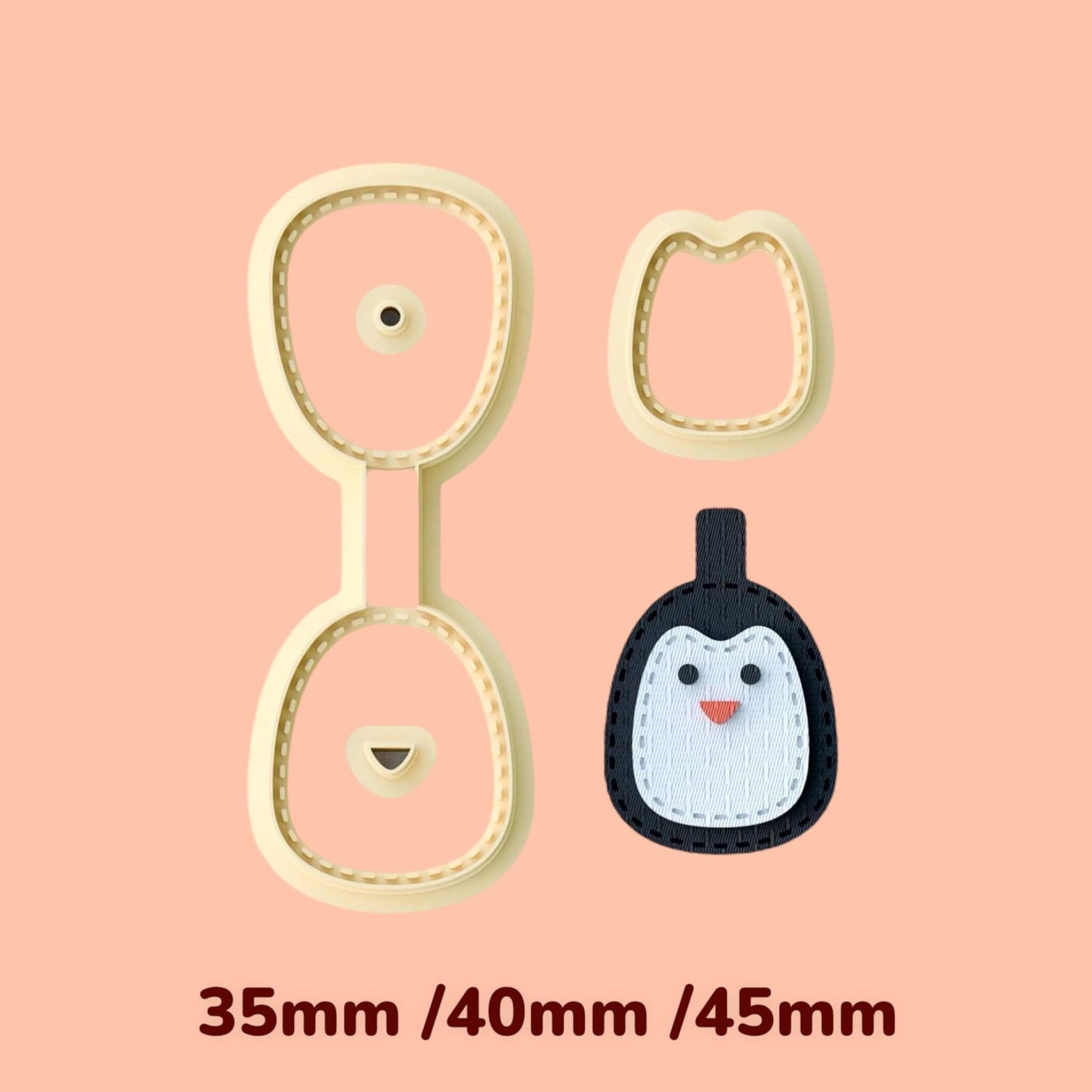 Penguin Keychain clay cutter
