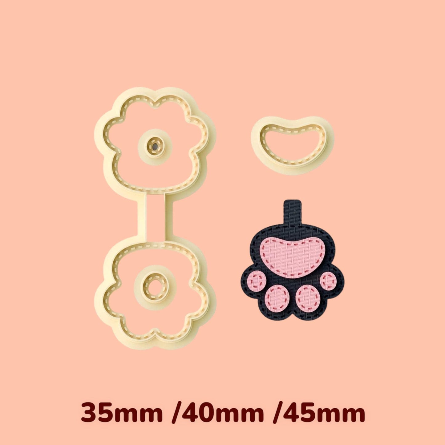 Paw Keychain clay cutter