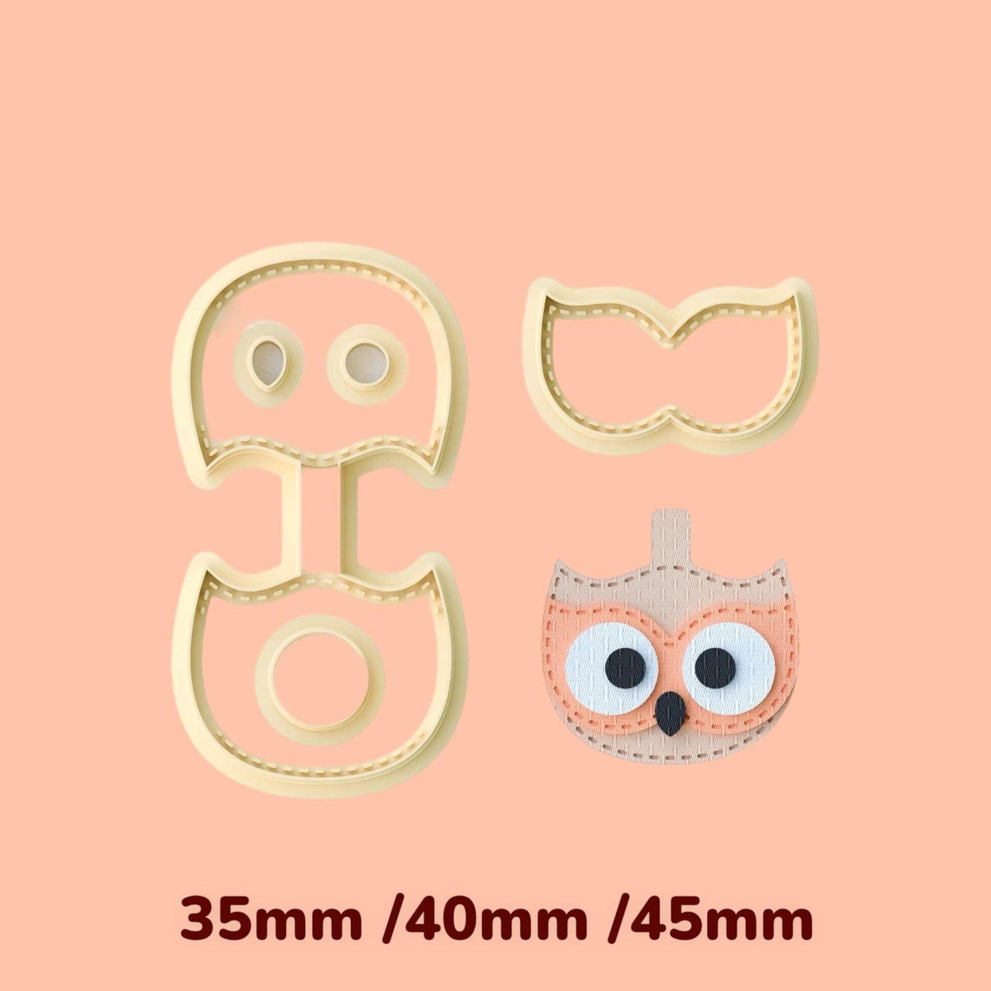 Owl Keychain clay cutter