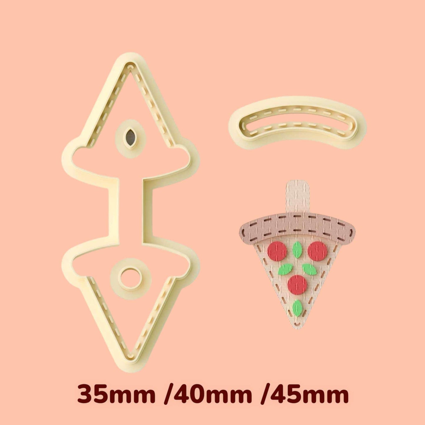 Pizza Key chain clay cutter