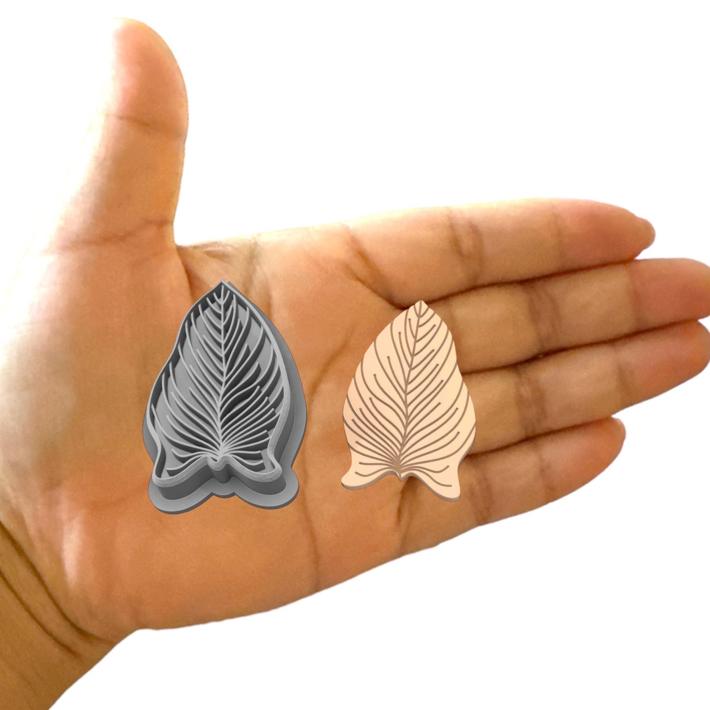 Organic Leaf with line Polymer clay cutter