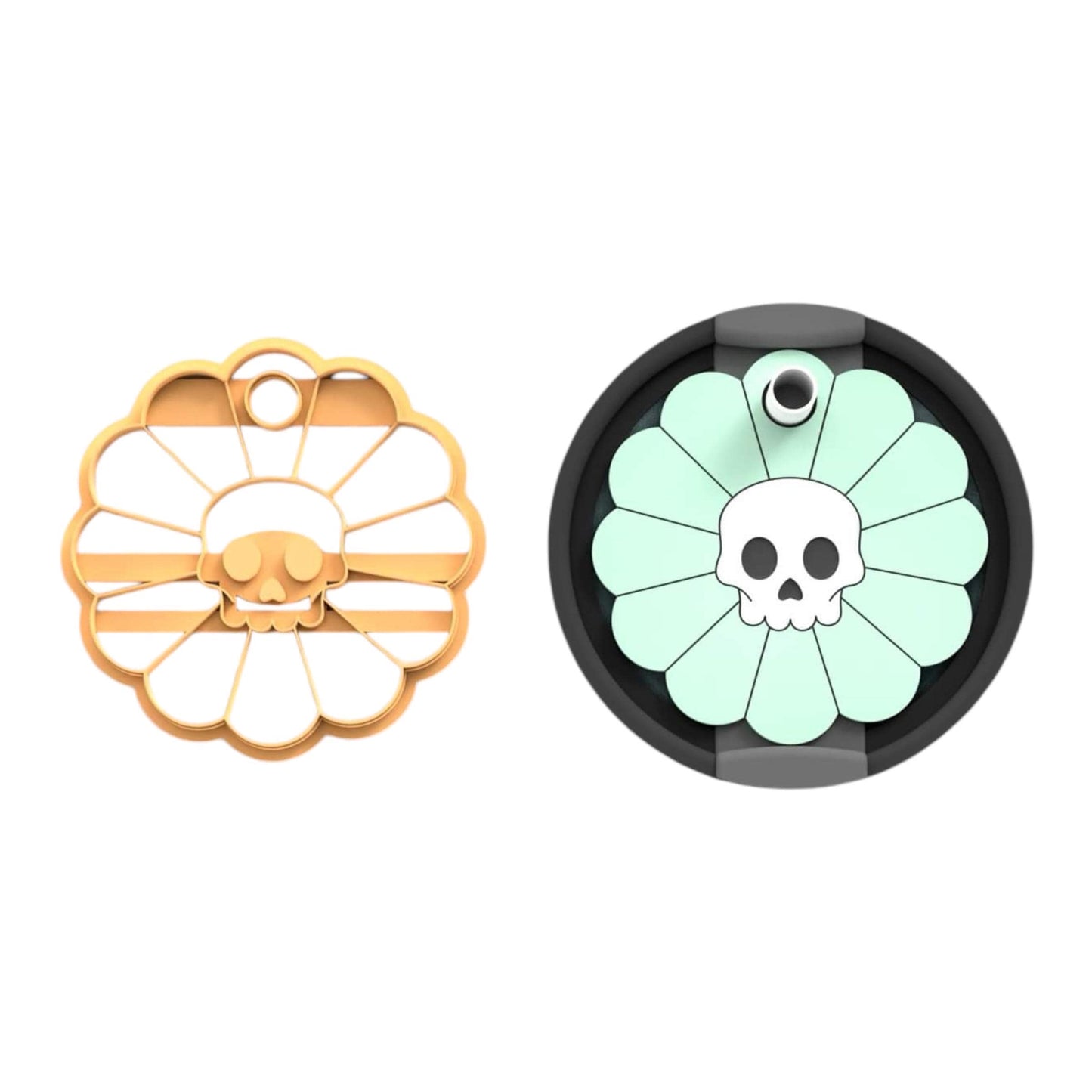 Skyll Flower Tumbler topper cutter | halloween clay cutter