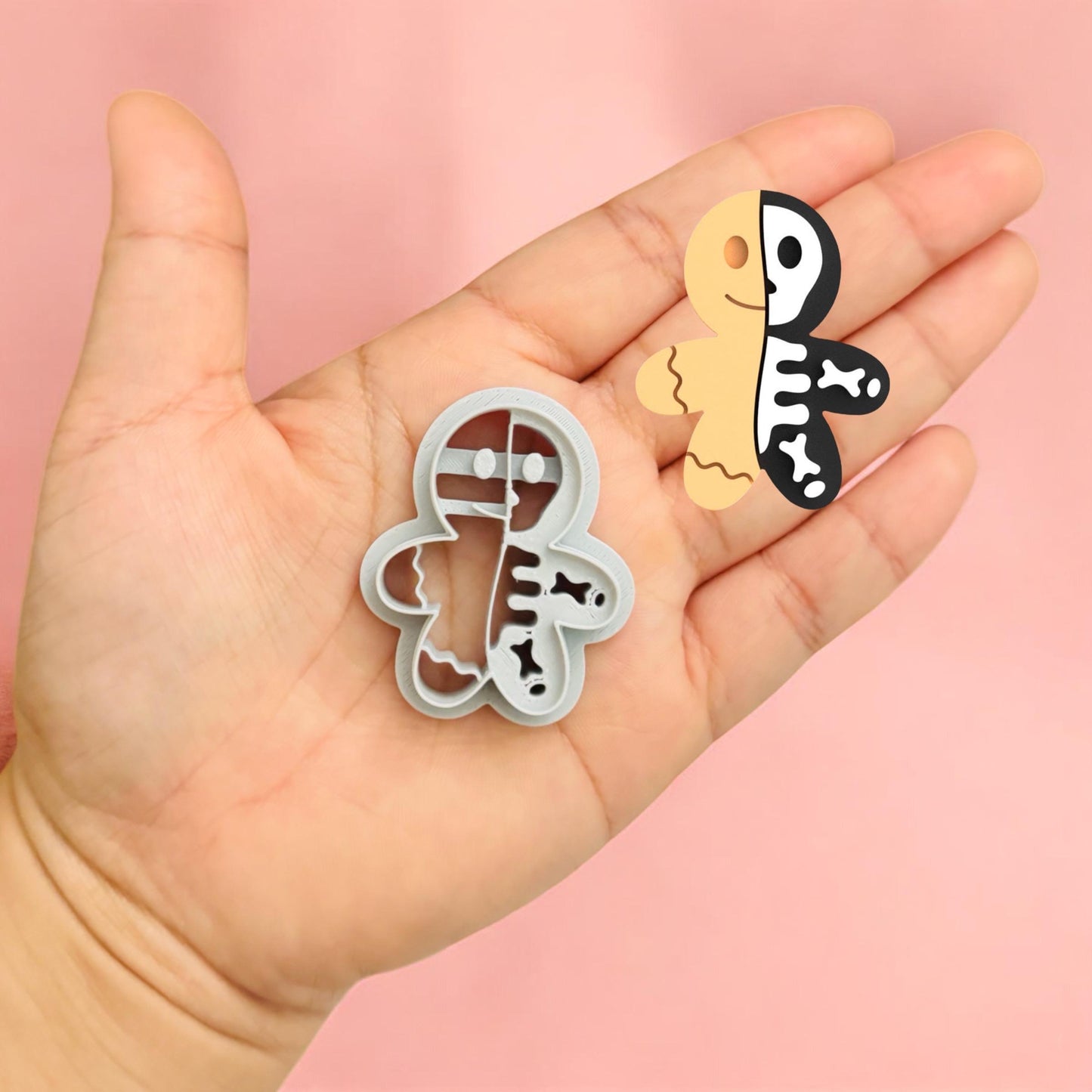Ginger Bread Skeleton clay cutter | Halloween clay cutter