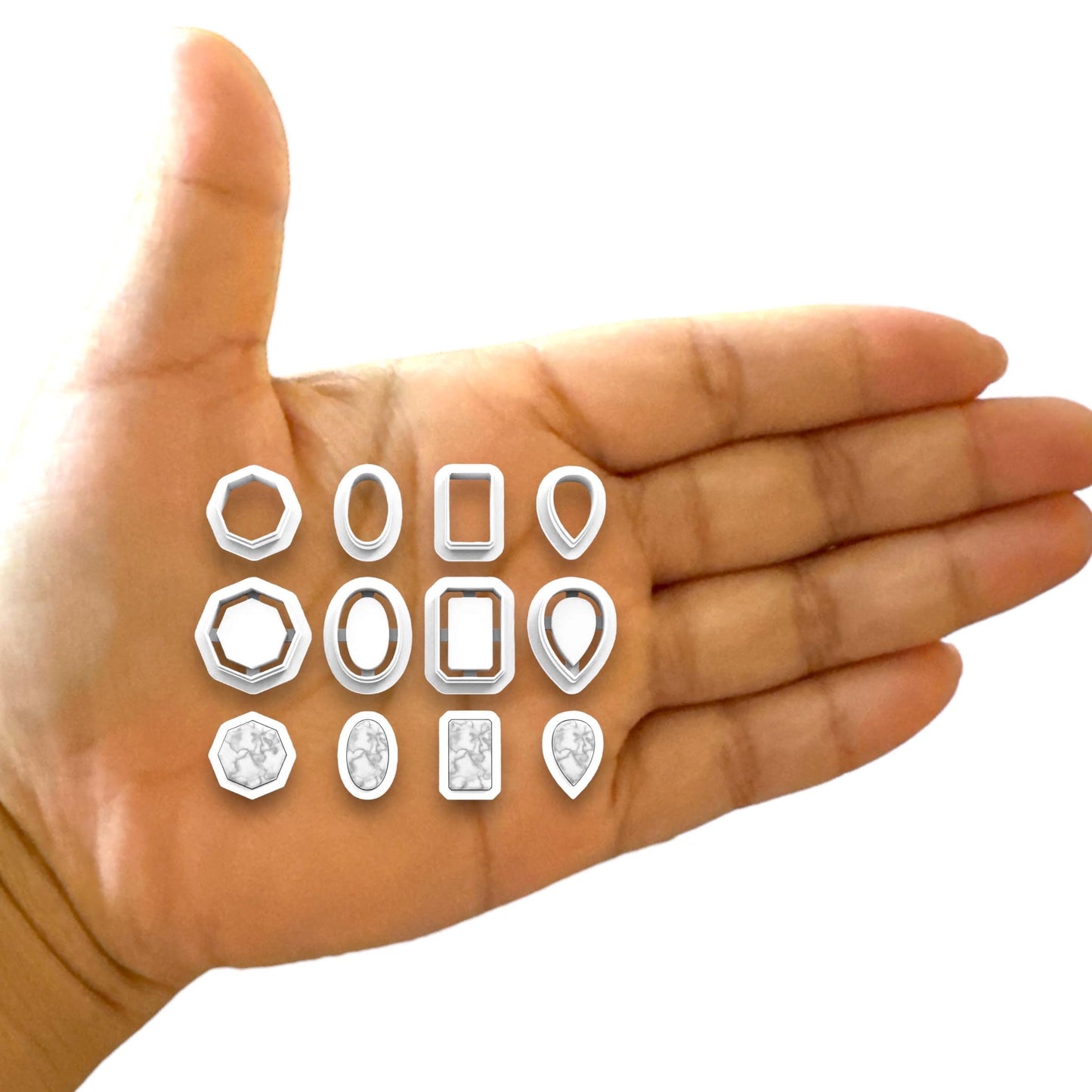 Pack Earring Precious Stones 2 Polymer Clay cutter