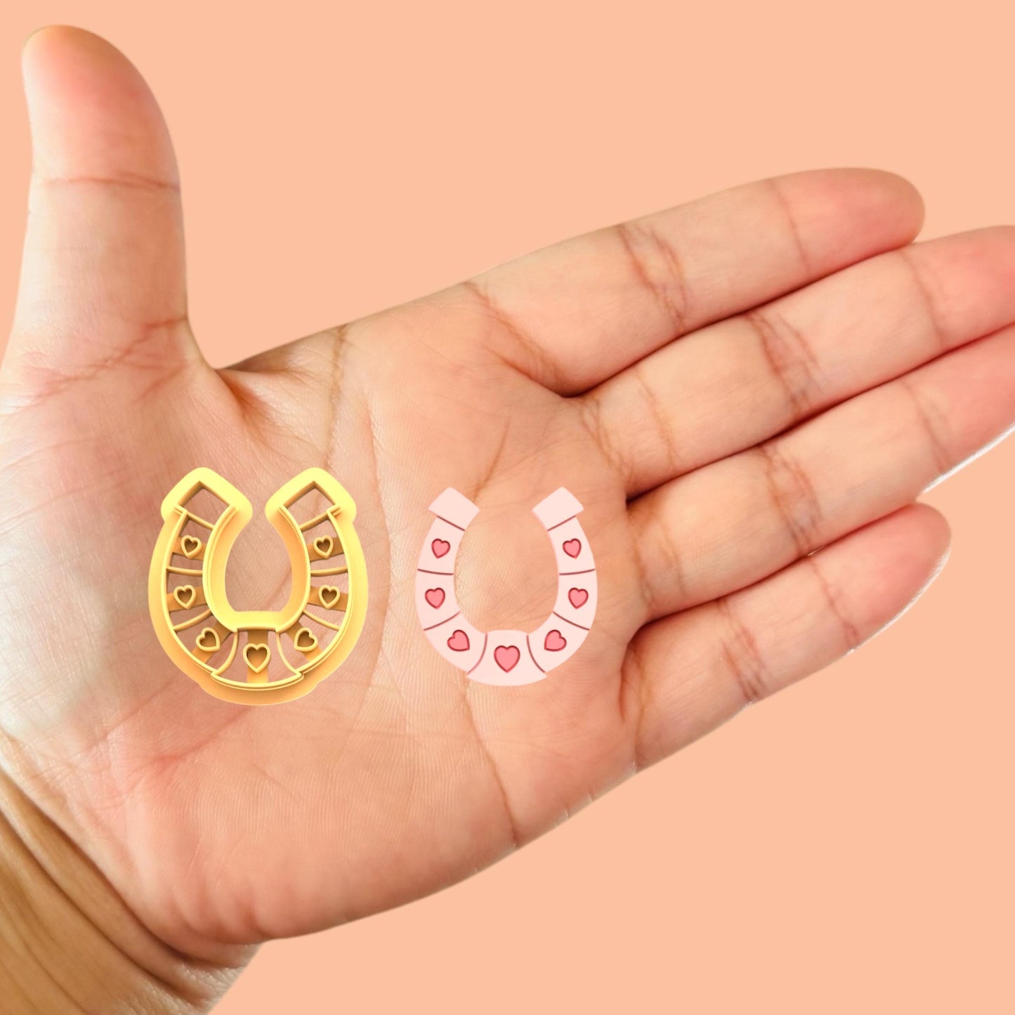 Horse shoe Heart Valentines cutter