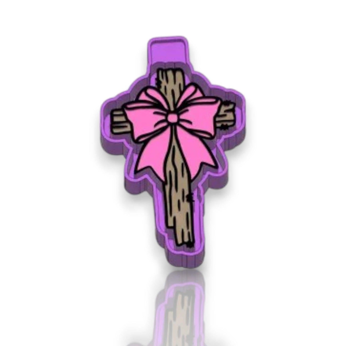 Wood Cross with bow Silicon Mold / Molder