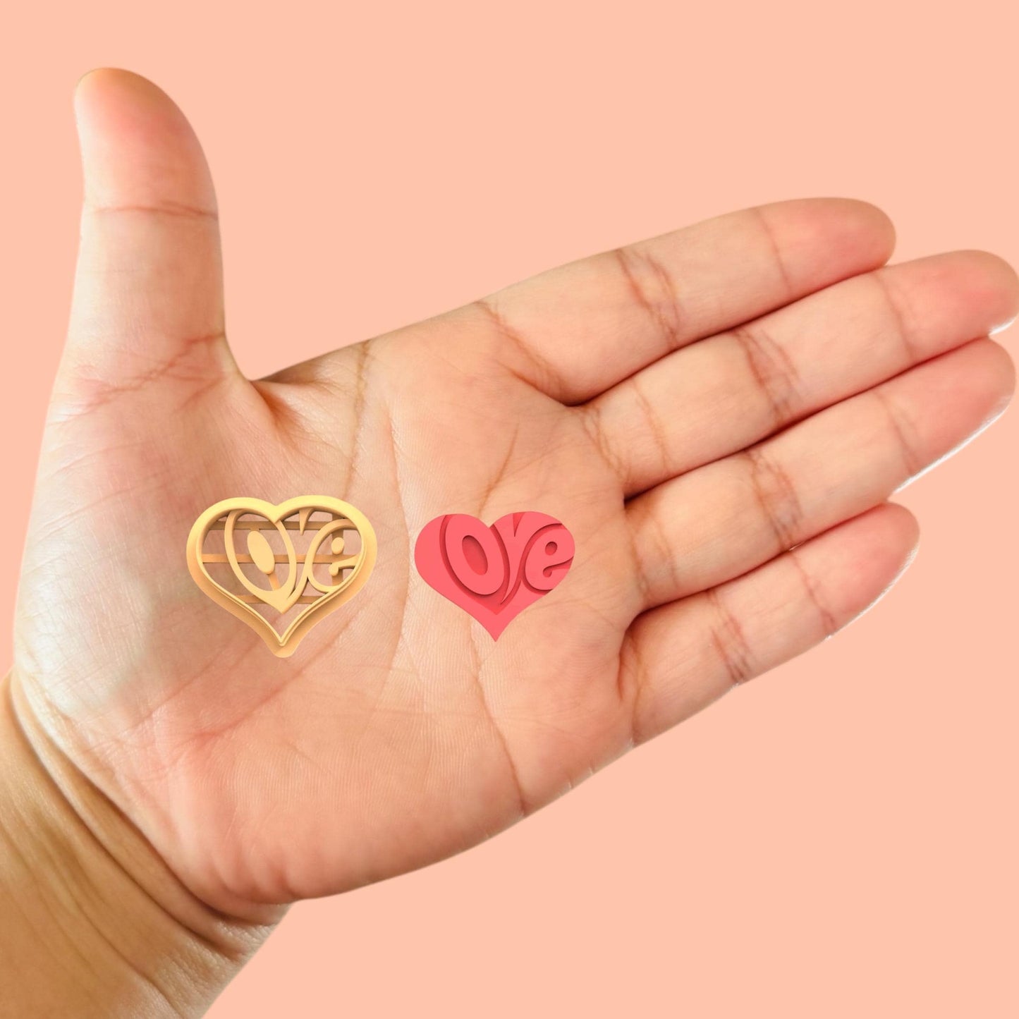 Valentines cutter Love heart | Polymerclay | Air dry Clay