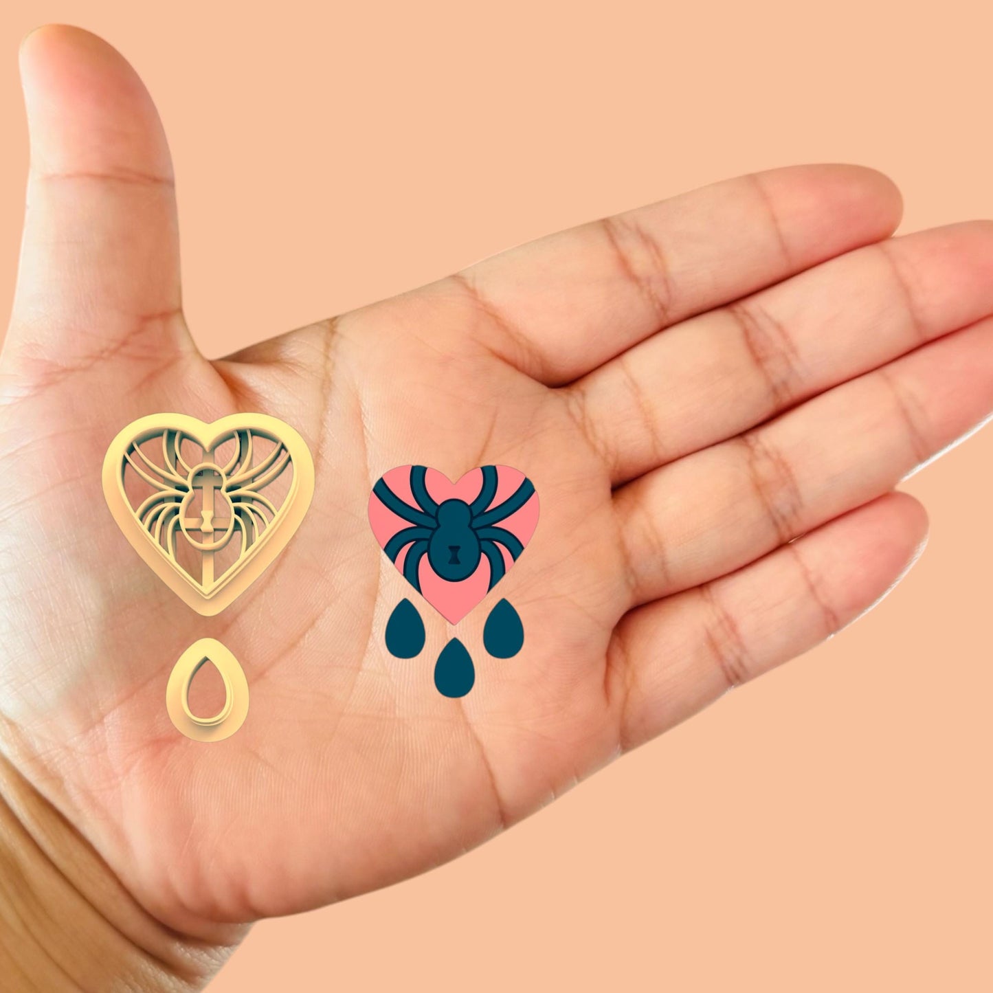 Spider Heart Clay cutter