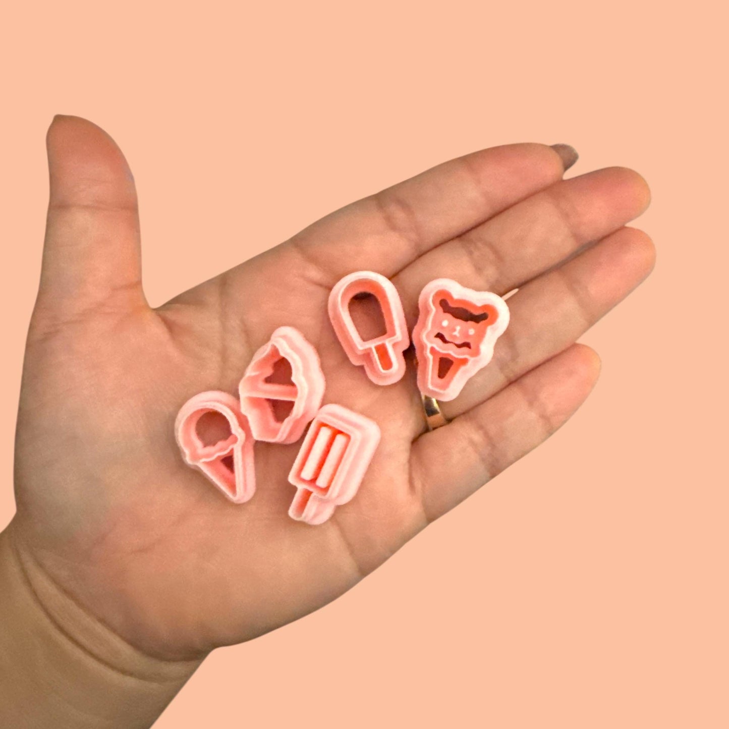 Mini Ice cream polymer clay cutter set