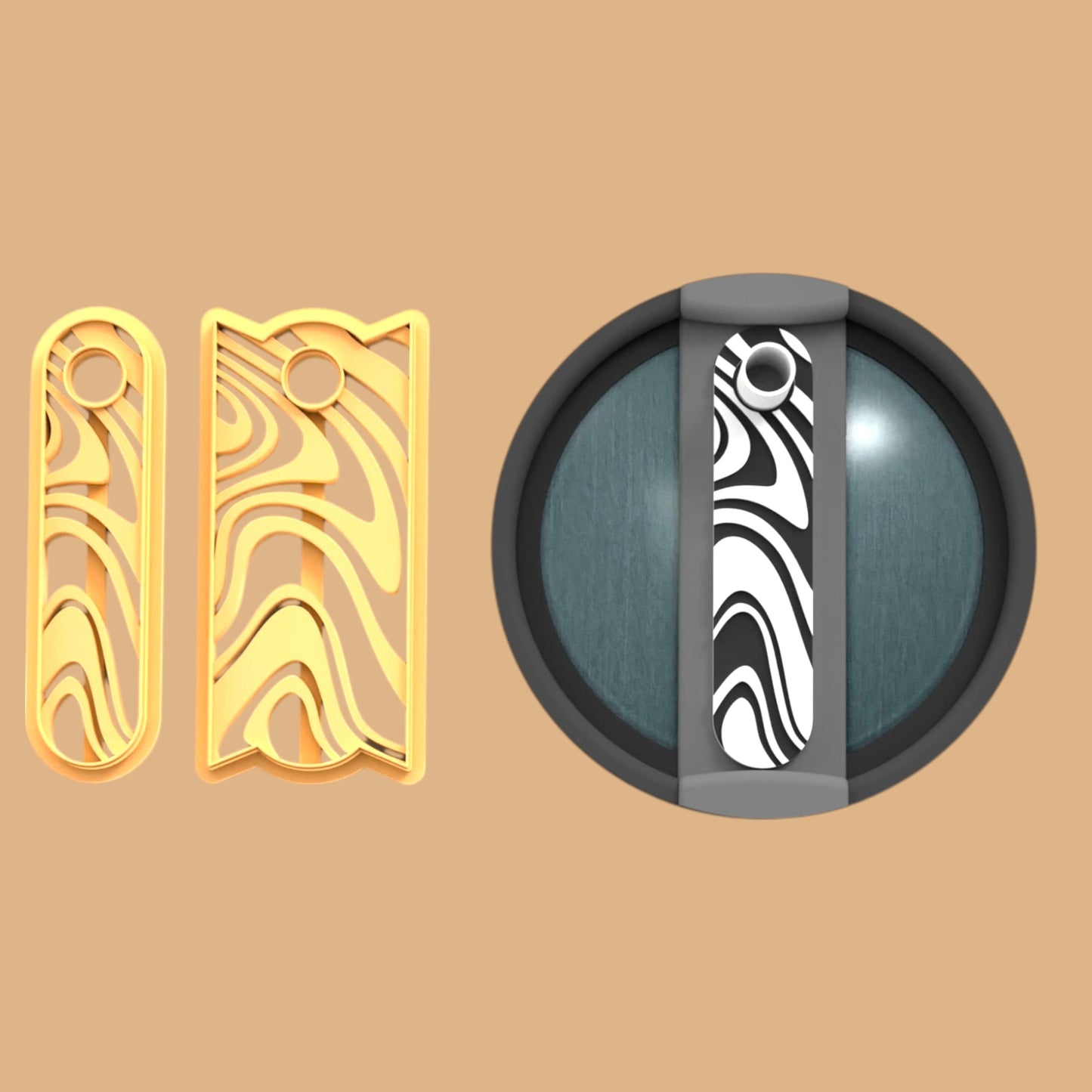 Abstract Zebra Print Stanley Topper cutter