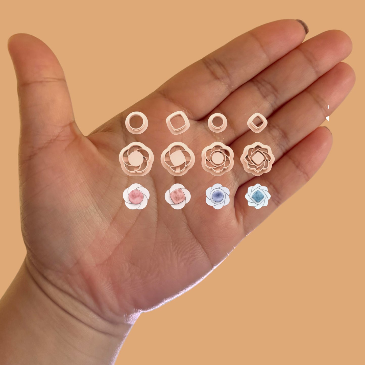 Petal Earring Pack with Precious Stone