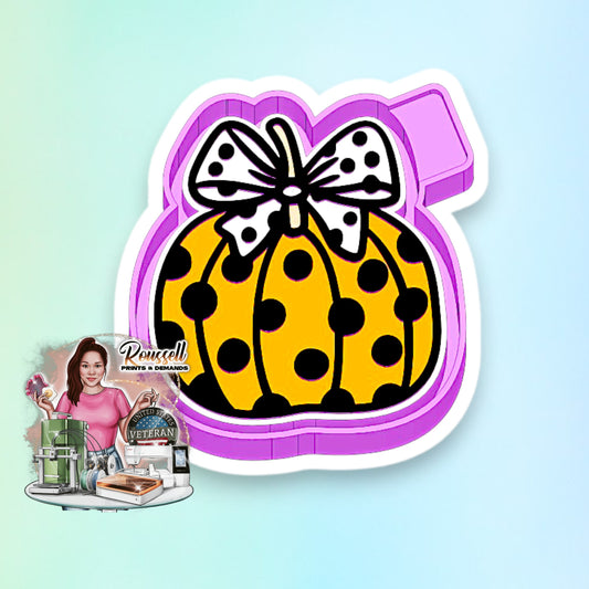 Polka Dot Pumpkin Freshie  silicone mold