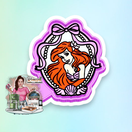 Ariel Little Mermaid Frame   silicone mold