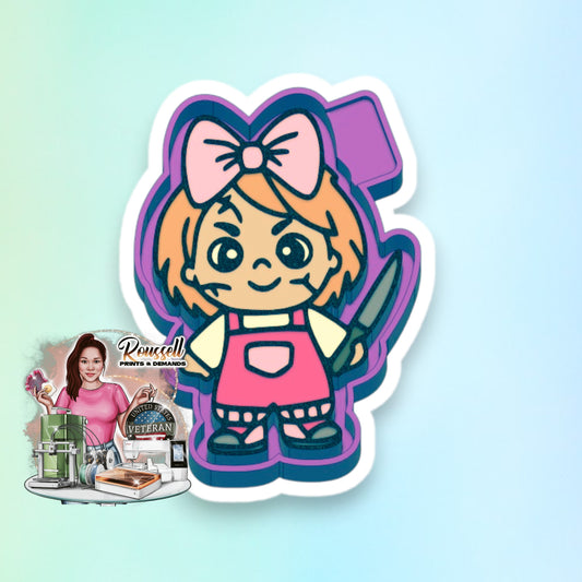 Cute Horror Coquette Chucky Freshie   silicone mold