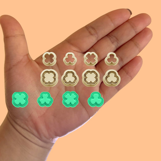 Clover Earring with Precious Stones Pack | St patrick Cutter