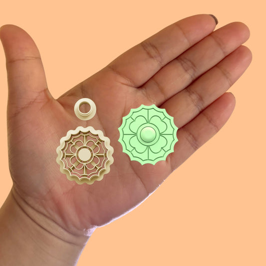 Clover Earring with Precious Stones D St Patrick Clay cutter