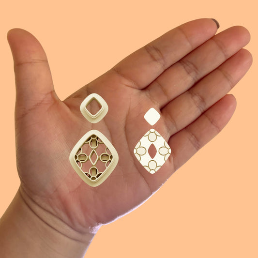 Flower Ornament Combo Earring D Clay Cutters