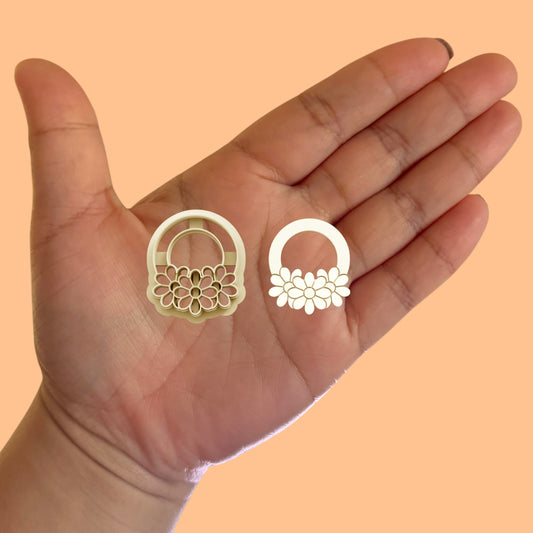 Daisies Circle Earring Clay Cutters