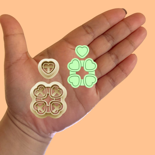 Clover Earring with Precious Stones E St Patrick Clay cutter
