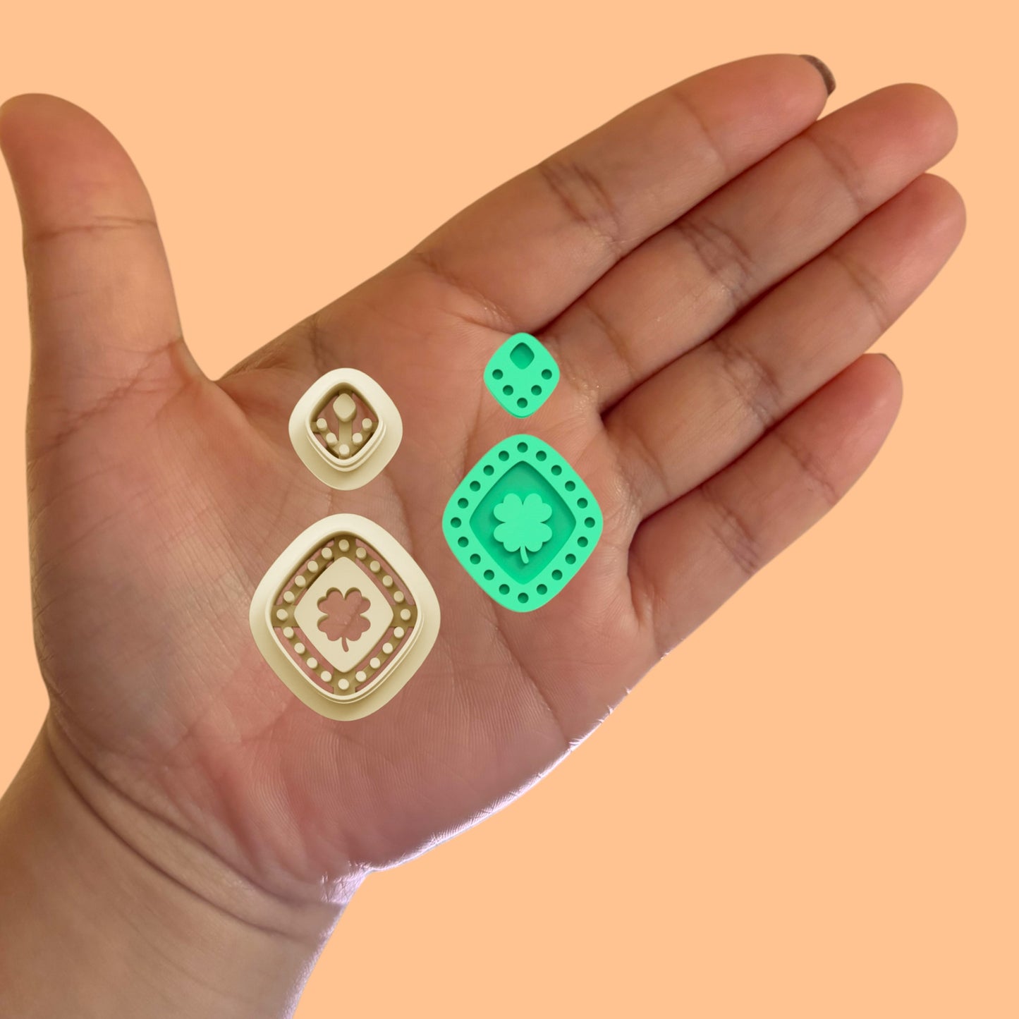 Clover Earring Combo D St Patrick Clay cutter