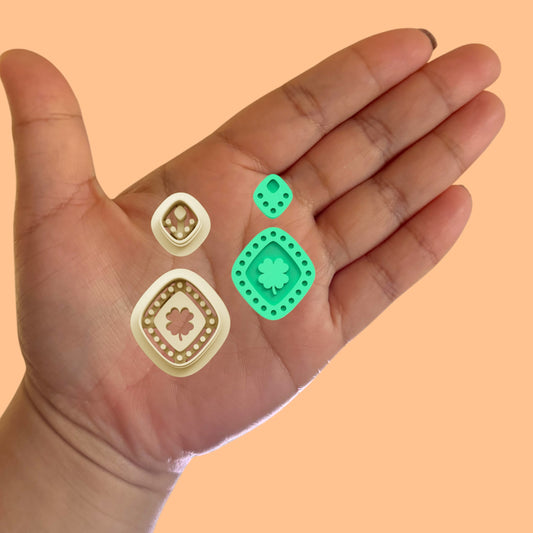 Clover Earring Combo D St Patrick Clay cutter