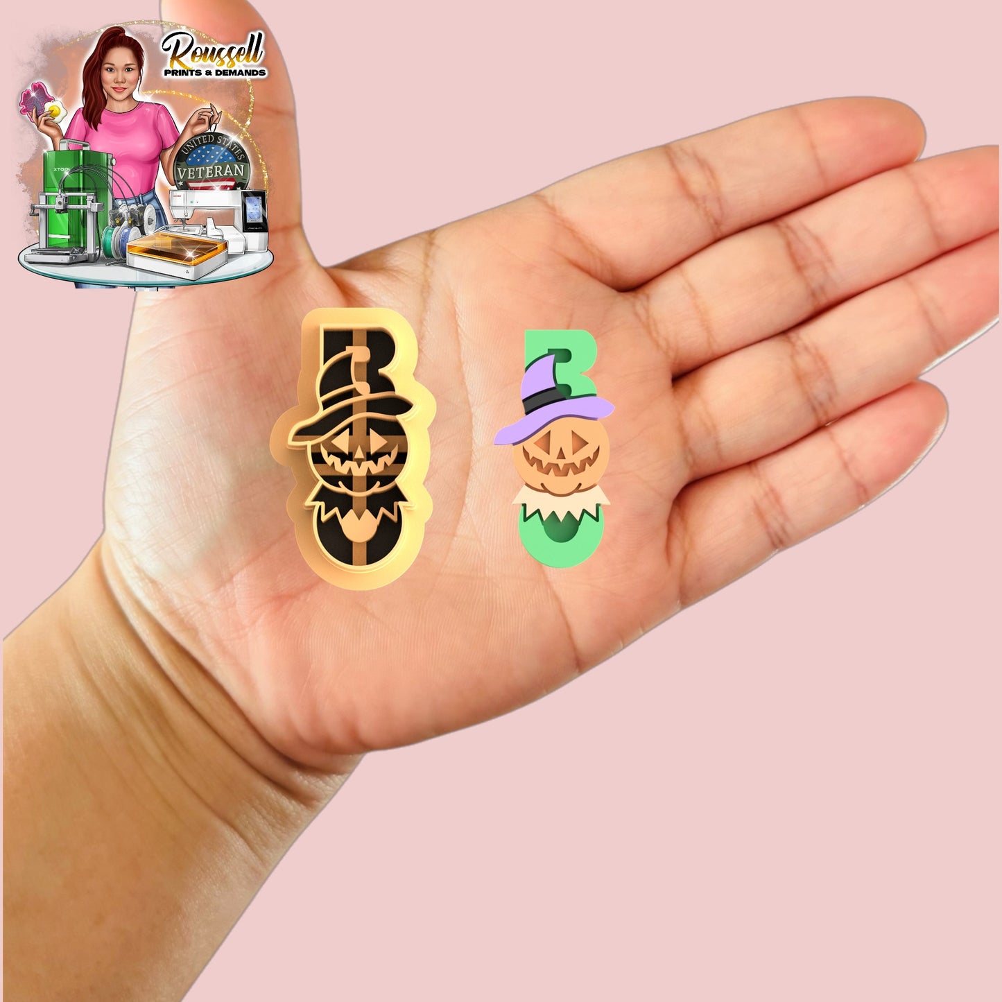 BOO with Pumpkin cutter 3d printed