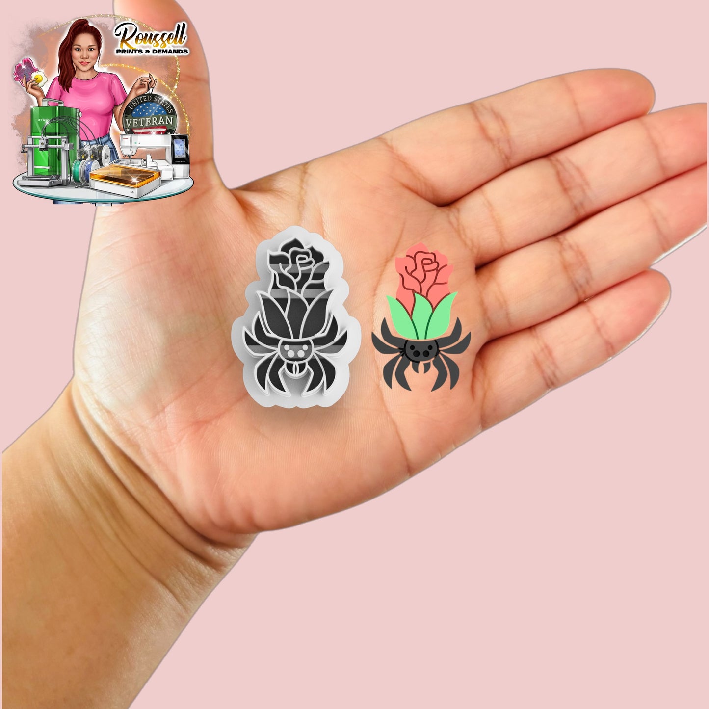 Spider Rose cutter 3d printed