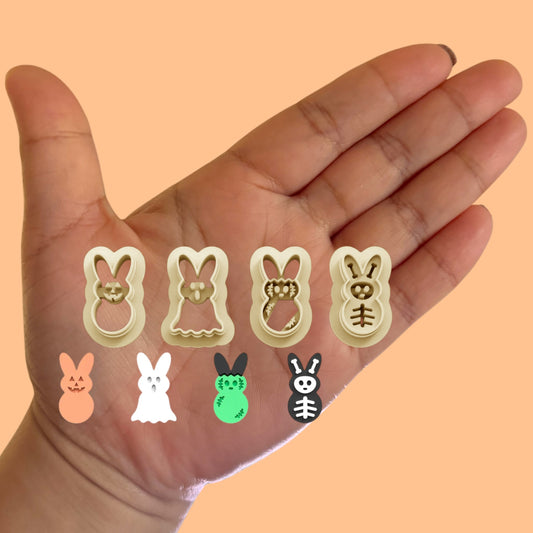 Creepy Bunny Pack Clay Cutter, Easter Day Clay Cutter
