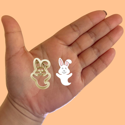 Ghost Bunny B Clay Cutter, Easter Day Clay Cutter